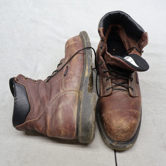 Red Wing Other - Red Wing Mens 13 Work Boots Brown Leather Steel Toe Safety Waterproof USA Made